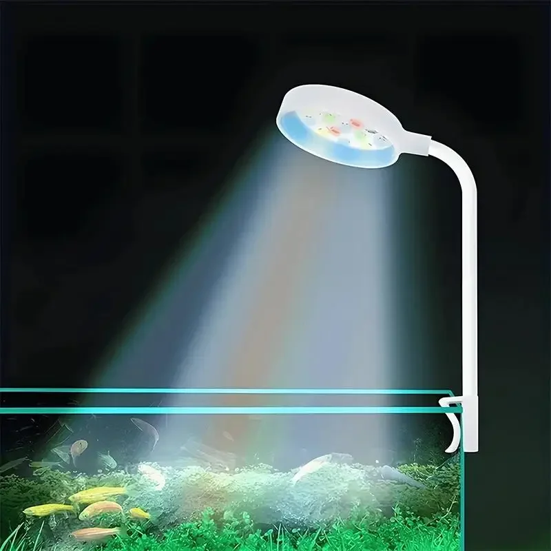 Aquarium Marine Lights - Adaptörlü Akvaryum Işığı LED Klipsli Balık