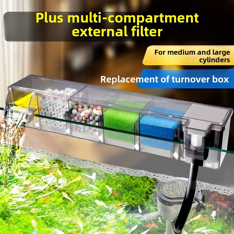 Reef Tank Filter - Çok Bölmeli Biyokimyasal Filtre Akvaryum Üstten