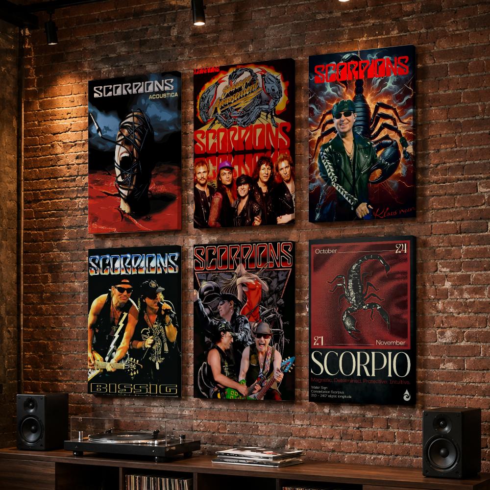 Live Rock - S-Scorpions Vintage Rock Müzik Temalı, Ahşap