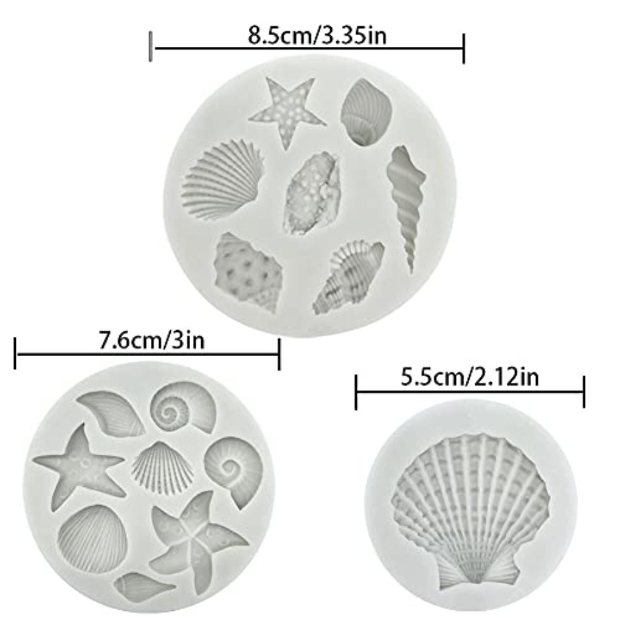 3 adet deniz teması kek fondan - Marine Coral incelemesi ve fiyatı