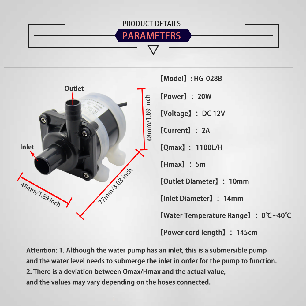 12V DC fırçasız küçük dalgıç p - Ocean Aquarium incelemesi ve fiyatı